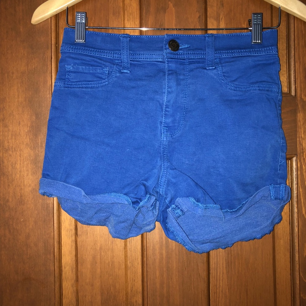 High waisted jean shorts